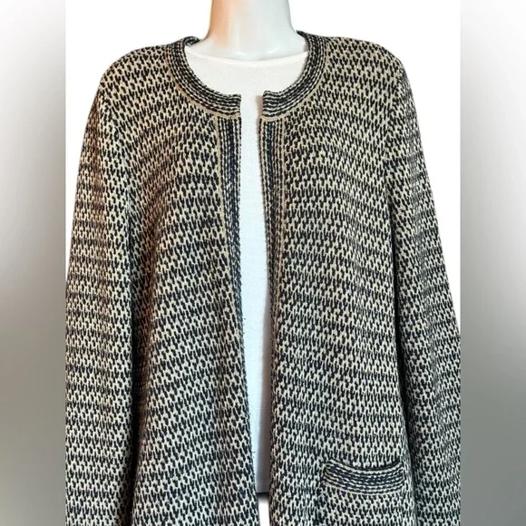 Amina Rubinacci Napoli Wool Cashmere Knit Coat EU 48